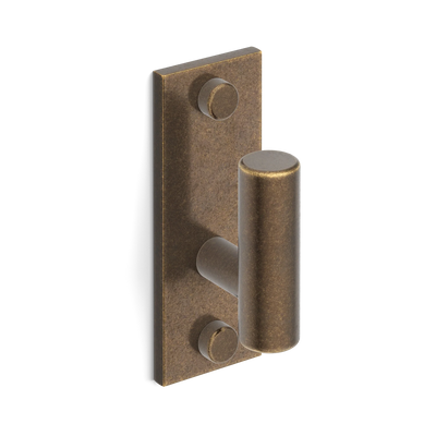 Armac Martin MIX Plain Single Vertical Wall Hook in 84mm / Dark Aged Brass
