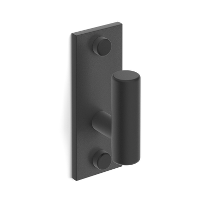 Armac Martin MIX Plain Single Vertical Wall Hook in 84mm / Matt Black Lacquered