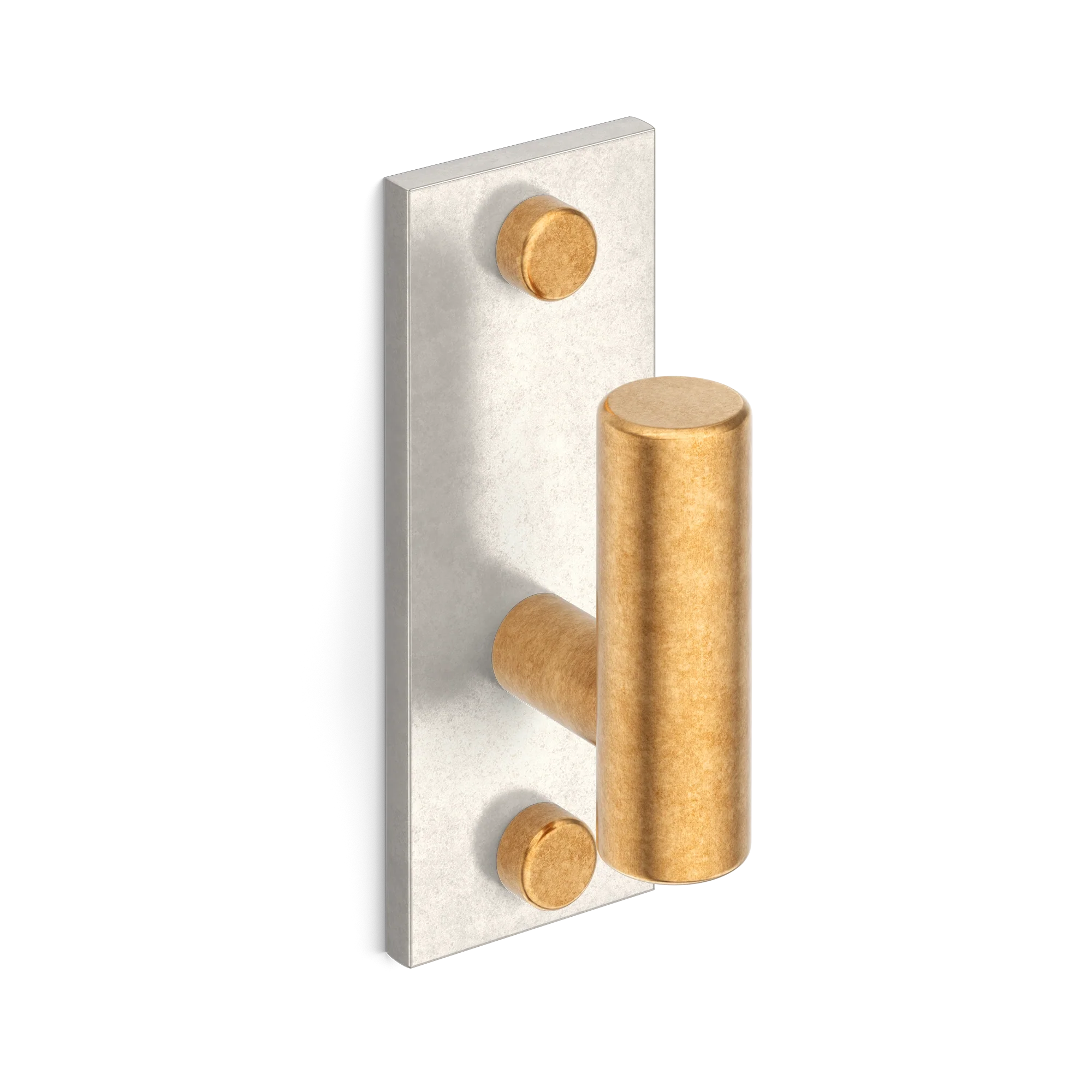 Armac Martin MIX Plain Single Vertical Wall Hook - Mixed Finish in 84mm