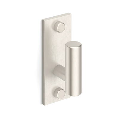 Armac Martin MIX Plain Single Vertical Wall Hook in 84mm / Satin Nickel Plate