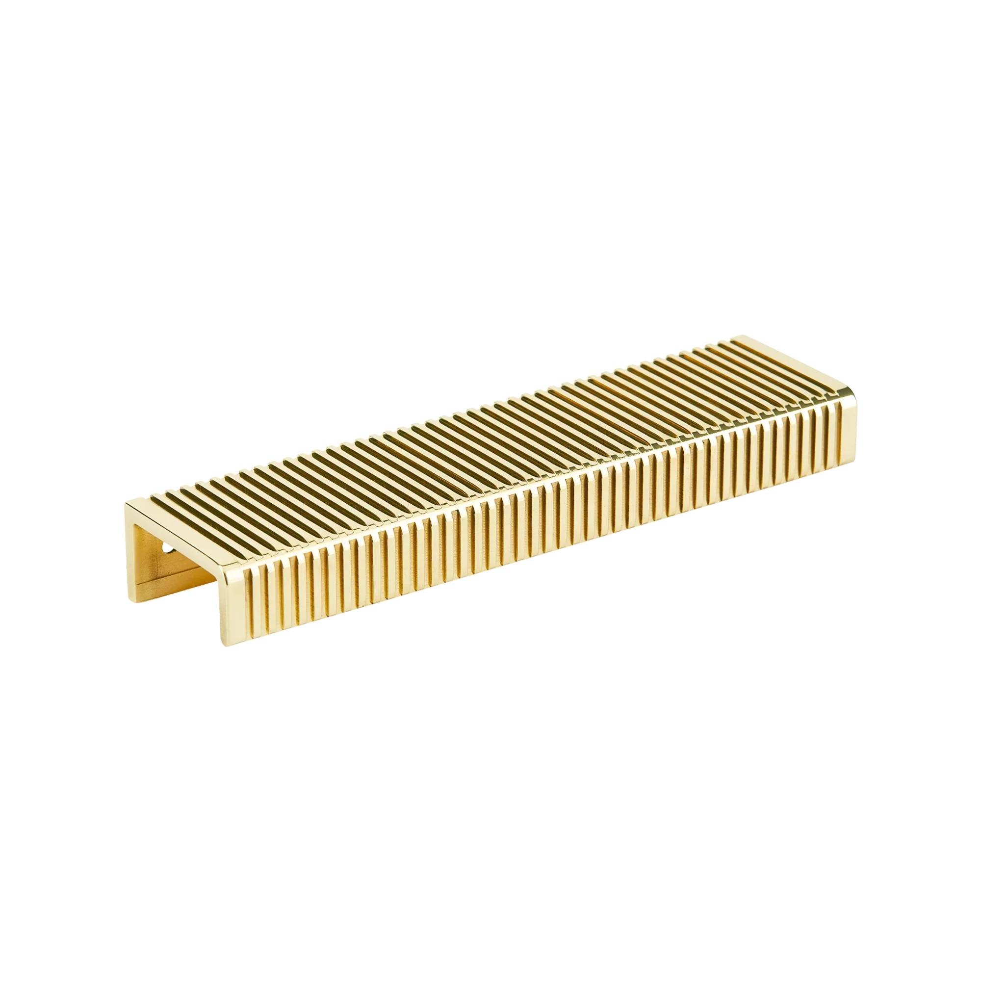 Armac Martin Nelson Cabinet Pull Handle in 112mm / Polished Brass Unlacquered