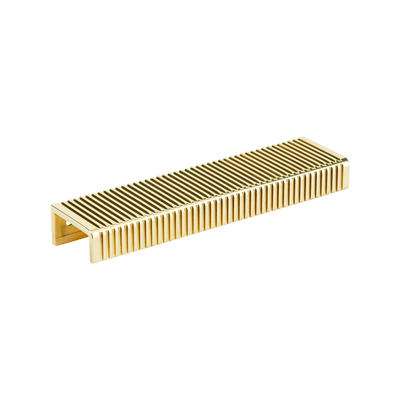 Armac Martin Nelson Cabinet Pull Handle in 112mm / Polished Brass Unlacquered