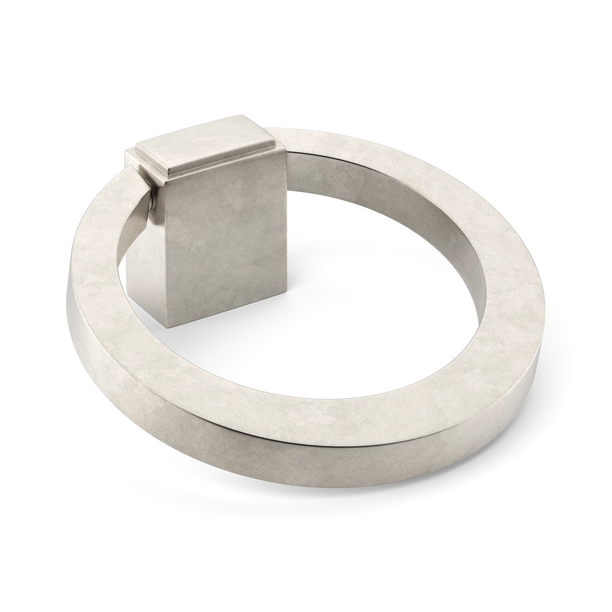 Armac Martin Oblique Cabinet Ring Pull in 50mm / Barrelled Nickel Plate