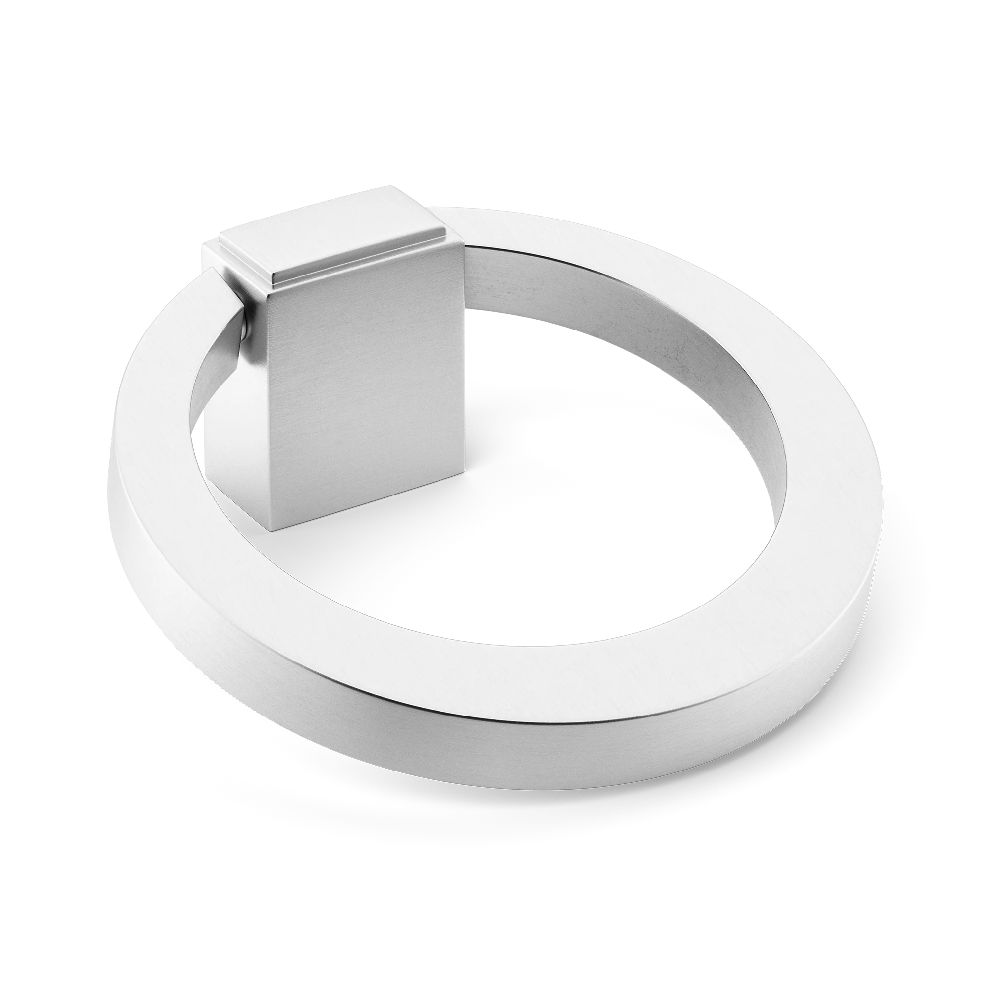 Armac Martin Oblique Cabinet Ring Pull in 50mm / Satin Chrome Plate
