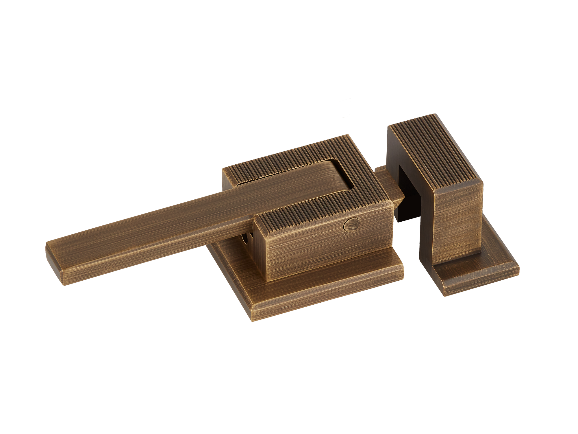 Armac Martin Digbeth Ridged Offset Latch in 55mm / Satin Antique Satin Lacquered