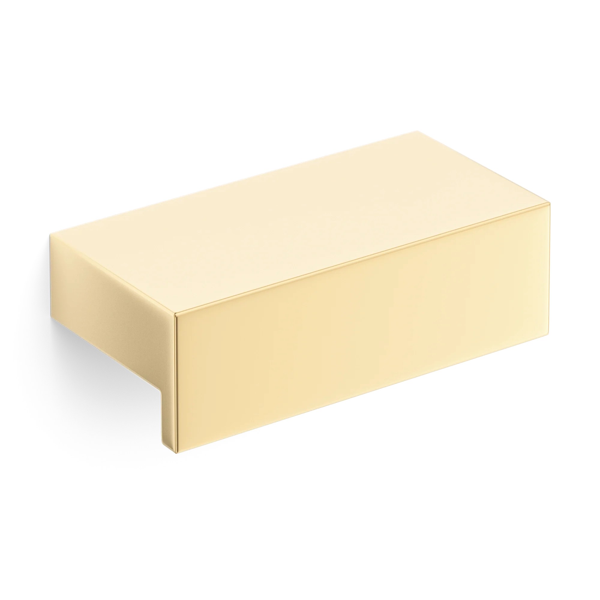 Armac Martin Quinton Finger Pull in 50mm / Polished Brass Unlacquered