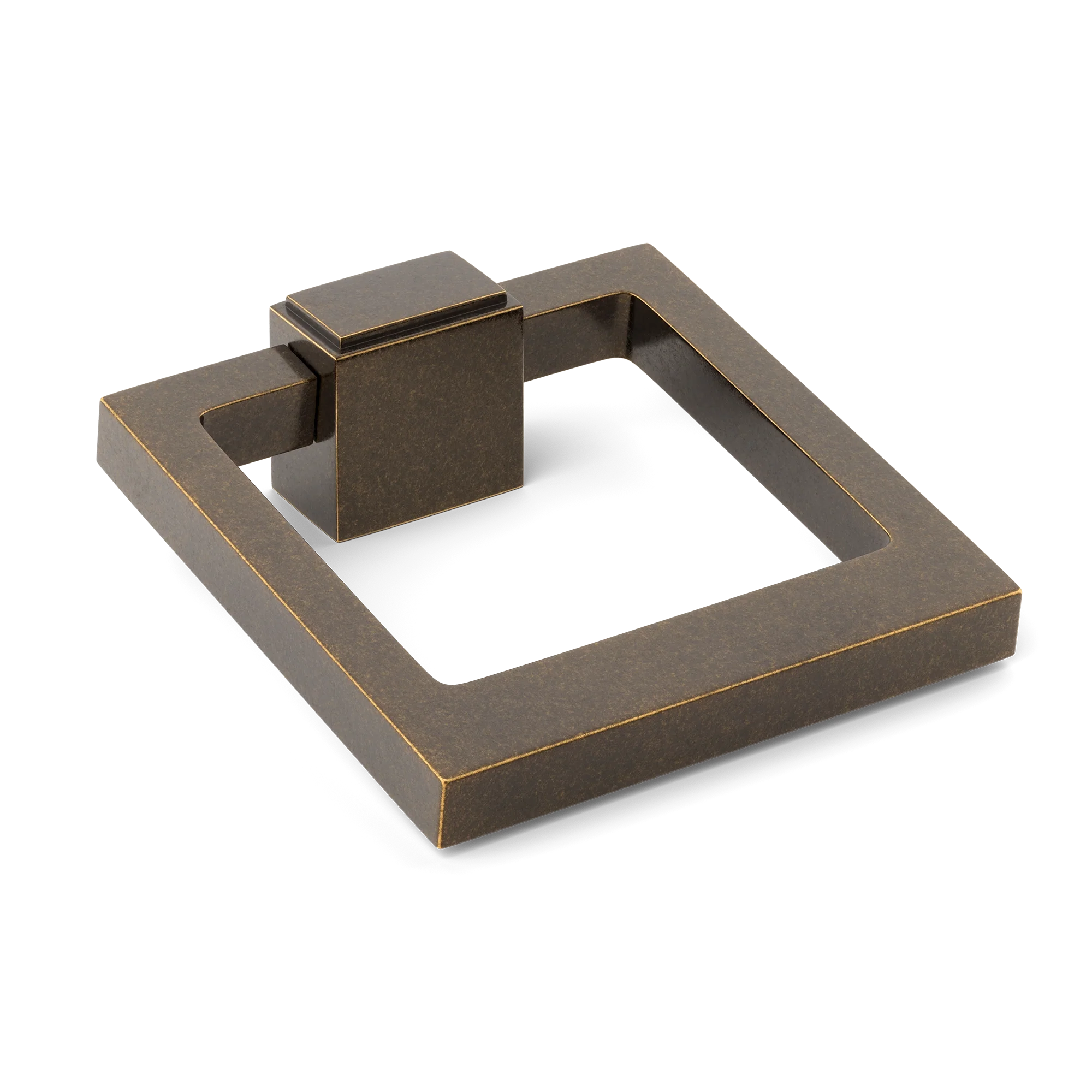 Armac Martin Quadrille Cabinet Ring Pull in 50mm / Dark Aged Brass