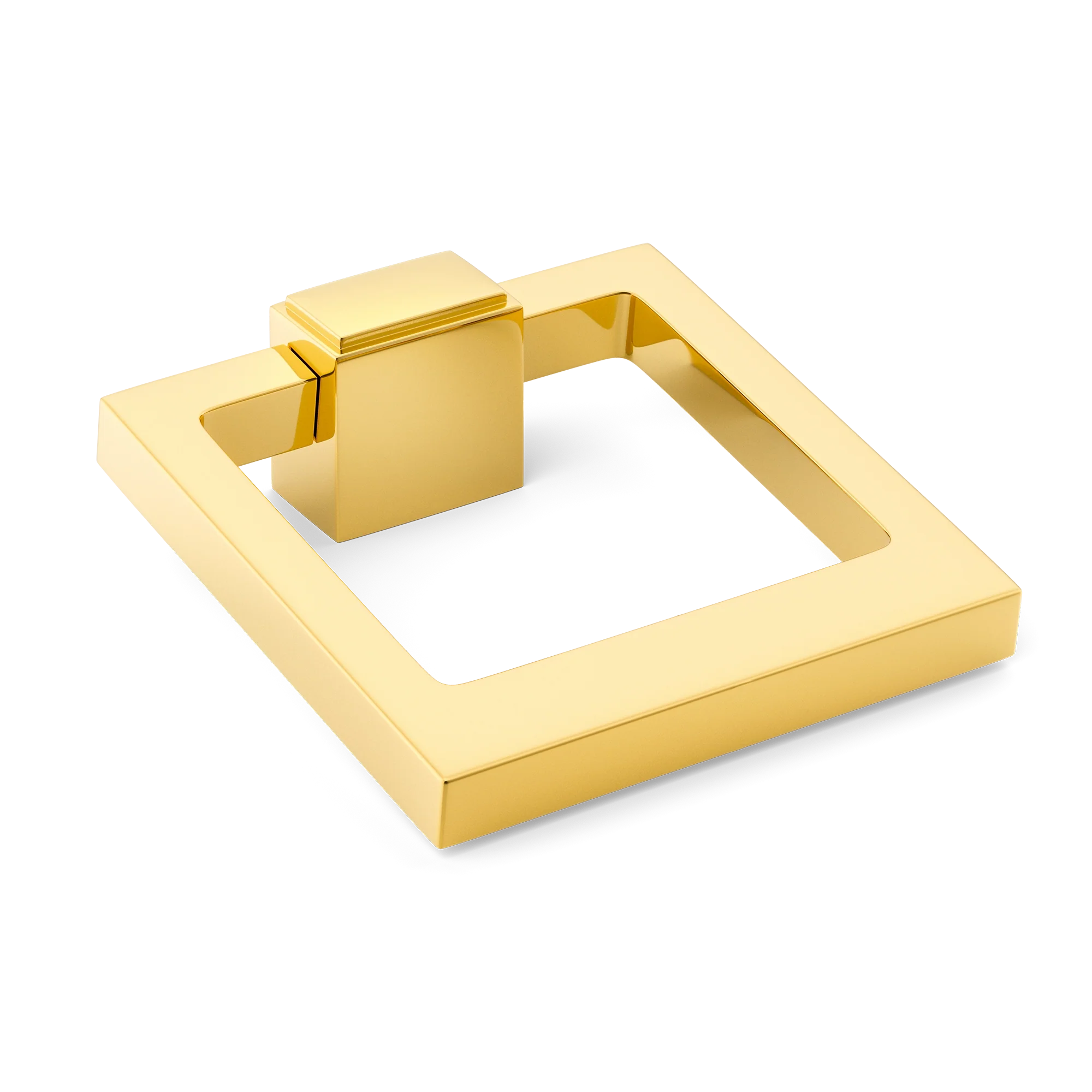 Armac Martin Quadrille Cabinet Ring Pull in 50mm / Polished Brass Lacquered