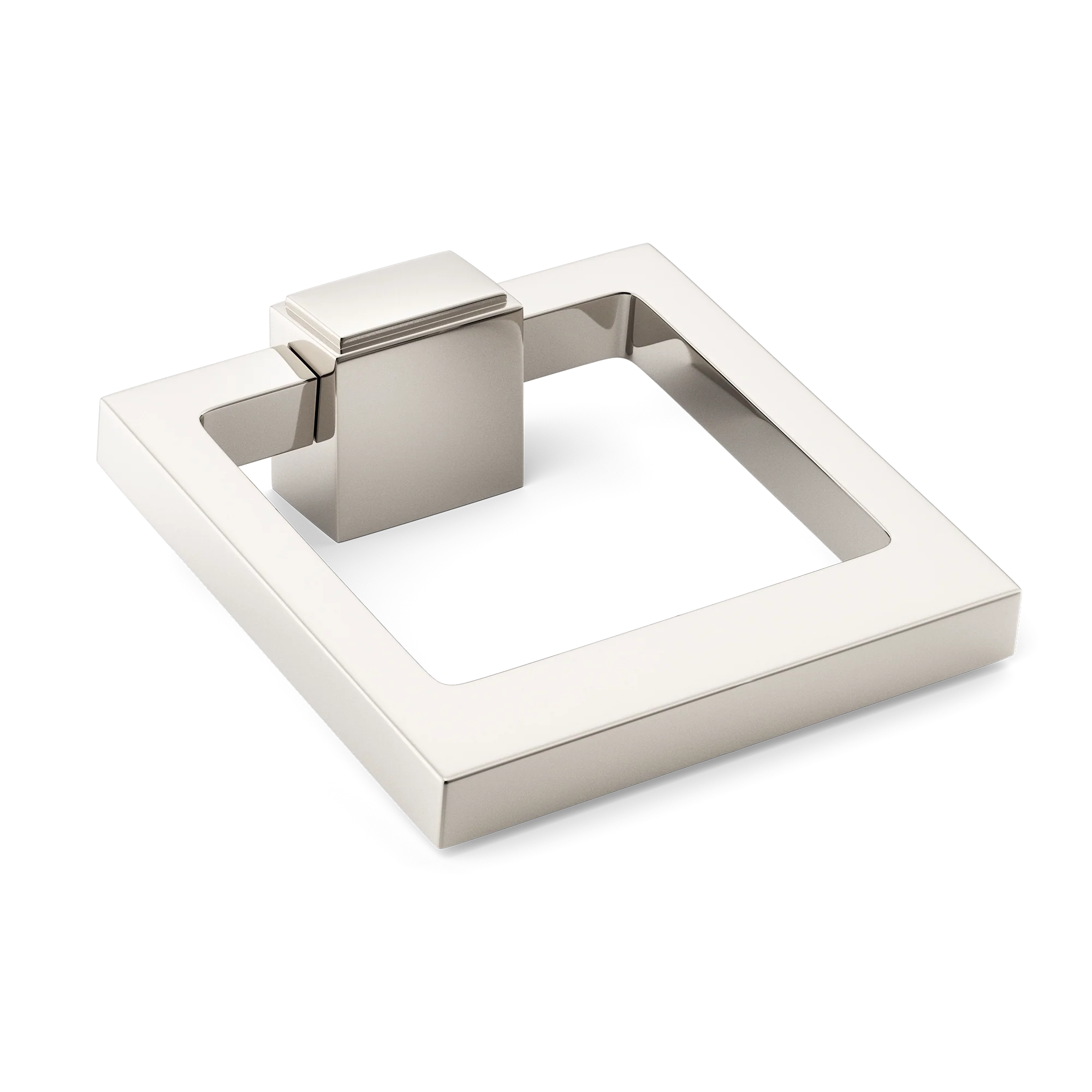Armac Martin Quadrille Cabinet Ring Pull in 50mm / Polished Nickel Plate