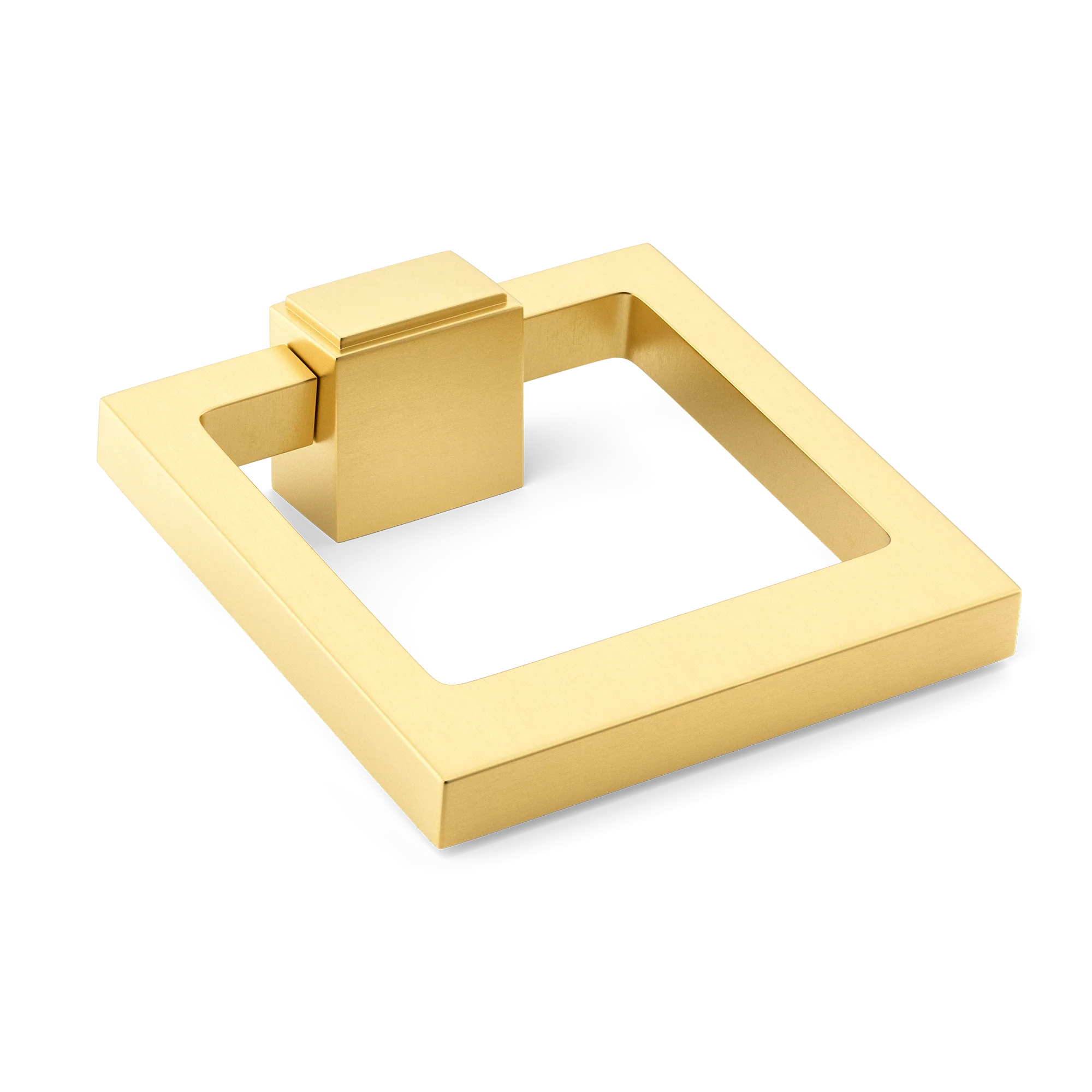 Armac Martin Quadrille Cabinet Ring Pull in 50mm / Satin Brass Satin Lacquered