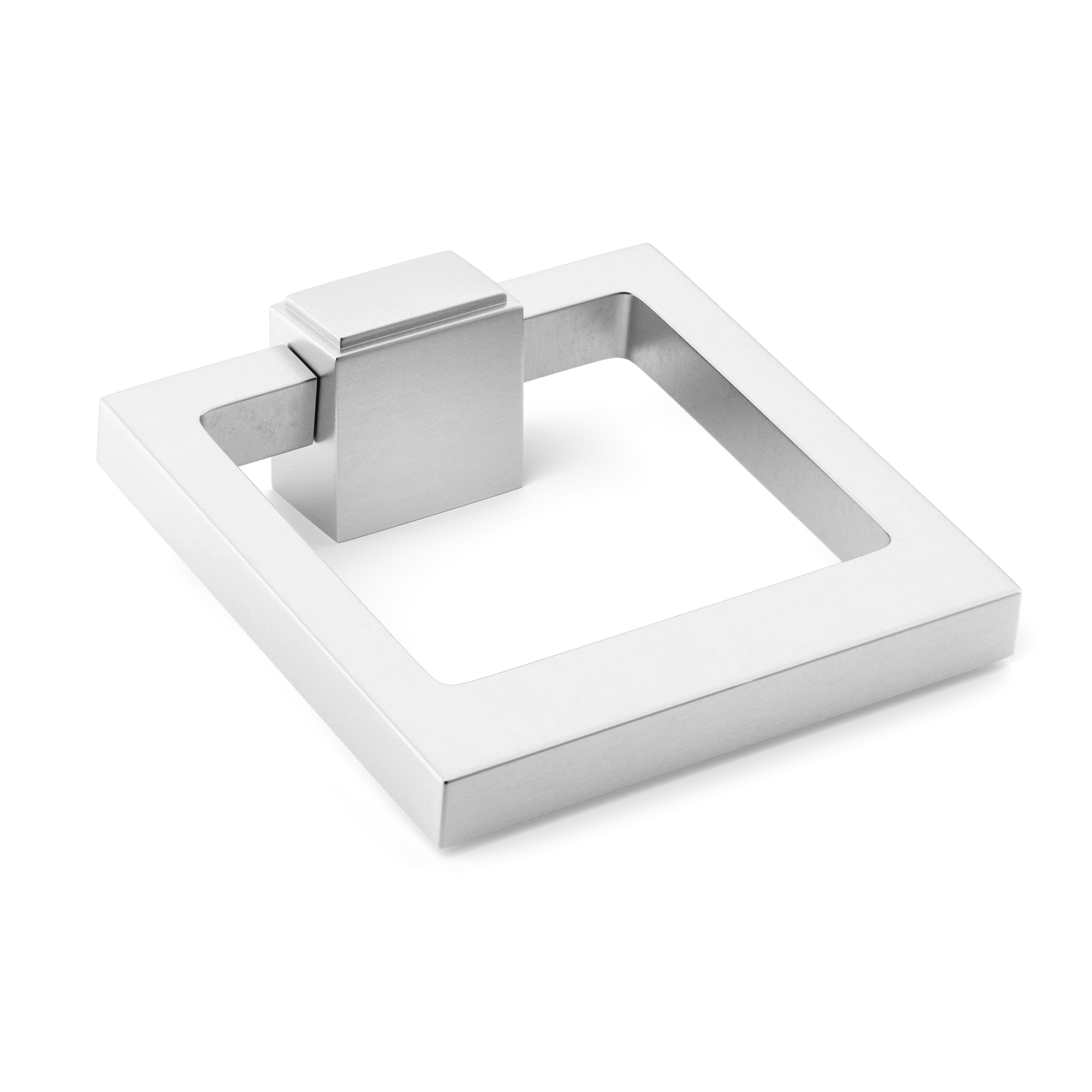 Armac Martin Quadrille Cabinet Ring Pull in 50mm / Satin Chrome Plate