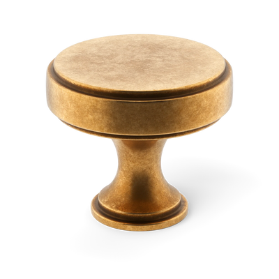 Armac Martin Rotunda Cabinet Knob in 25mm / Burnished Brass