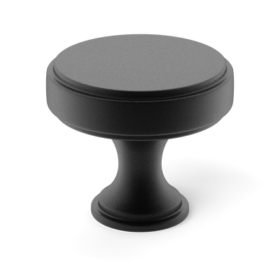 Armac Martin Rotunda Cabinet Knob in 25mm / Matt Black Lacquered