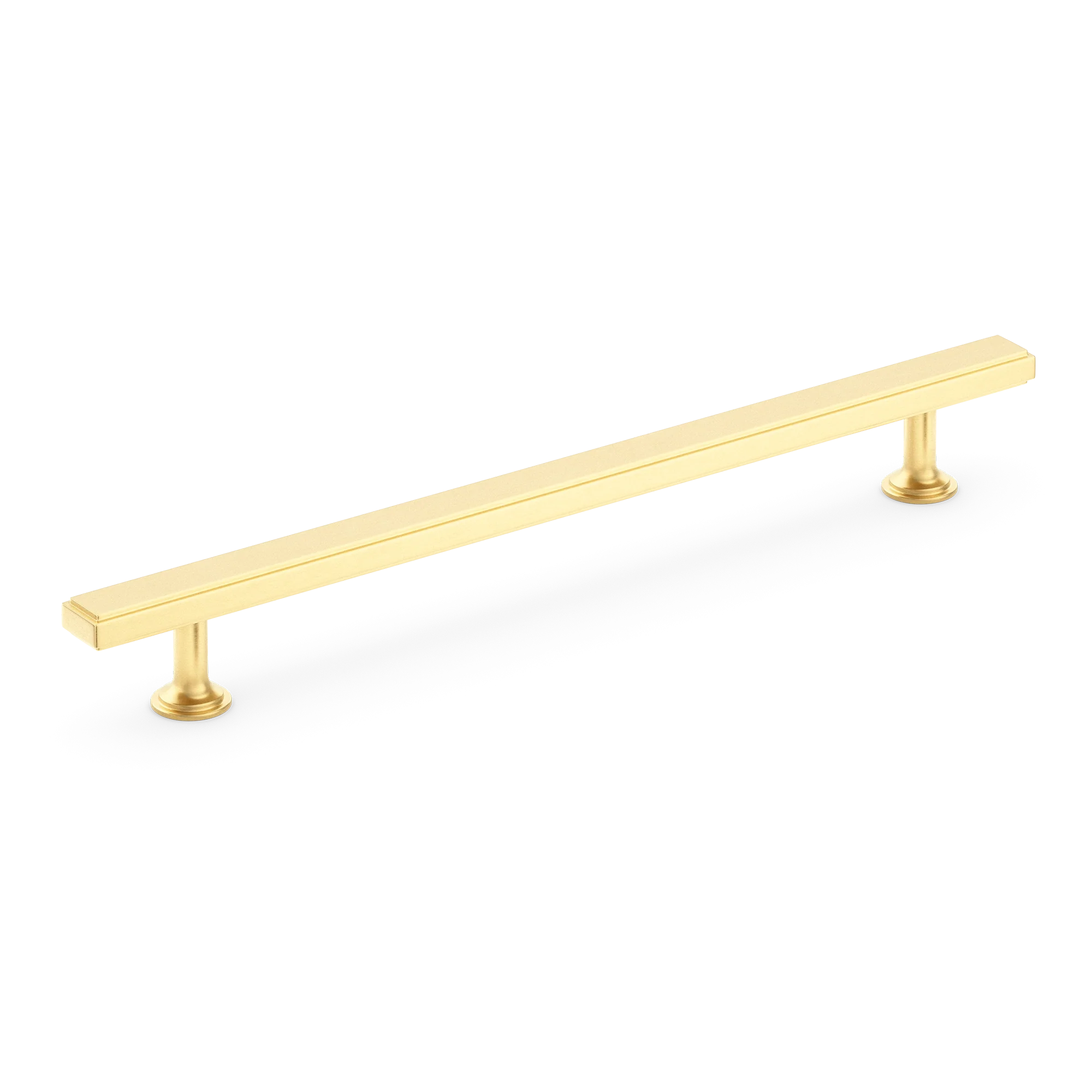 Armac Martin Rotunda Cabinet Handle in 96mm / Satin Brass Satin Lacquered