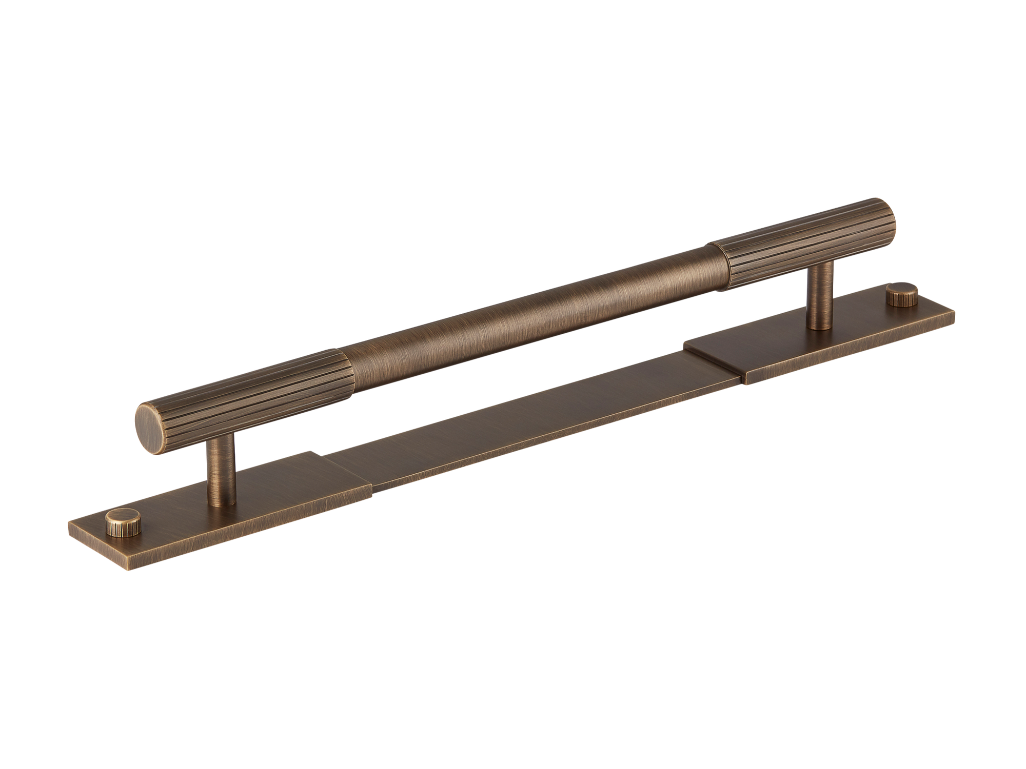Armac Martin MIX Straight Knurled Pull Handle & Backplate
