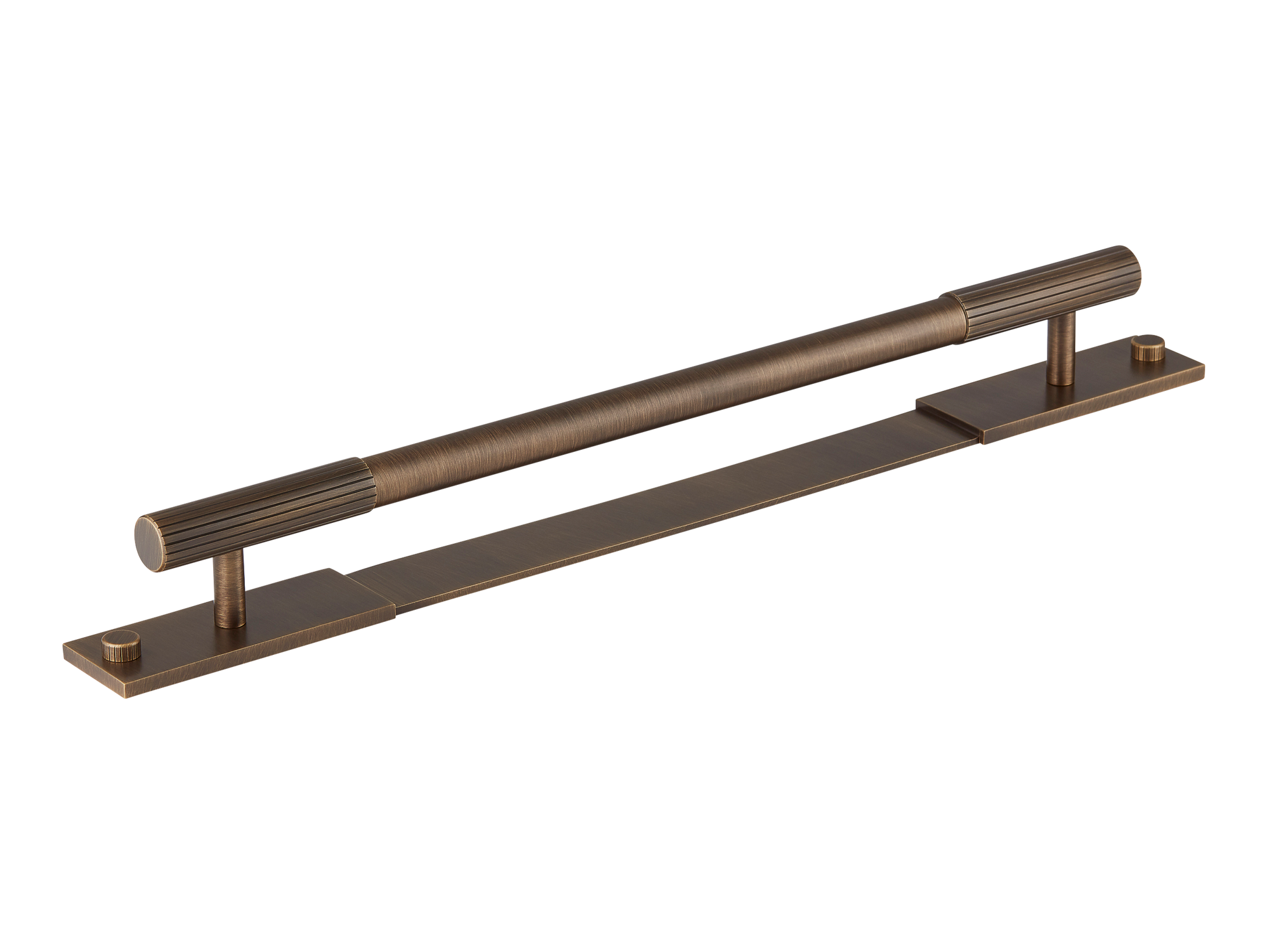 Armac Martin MIX Straight Knurled Pull Handle & Backplate