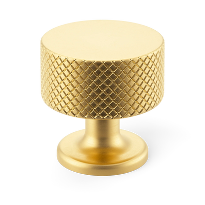 Armac Martin Sparkbrook Cabinet Knob in 32mm / Satin Brass Satin Lacquered