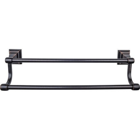 Top Knobs Stratton Bath Towel Bar Double 30" in Tuscan Bronze