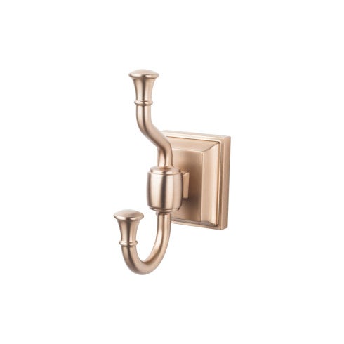 Top Knobs Stratton Bath Double Hook in Brushed Bronze