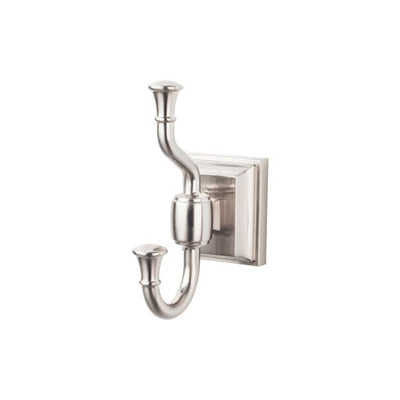 Top Knobs Stratton Bath Double Hook in Brushed Satin Nickel