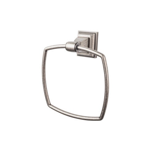 Top Knobs Stratton Bath Ring in Antique Pewter