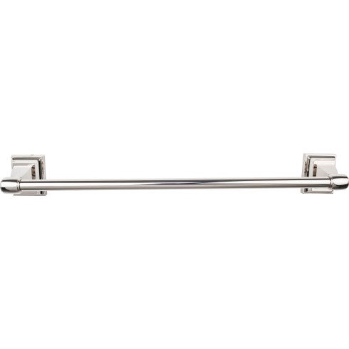 Top Knobs Stratton Bath Towel Bar 18" in Polished Nickel