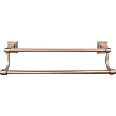 Top Knobs Stratton Bath Towel Bar Double 24" in Brushed Bronze