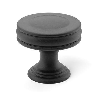 Armac Martin Sutton Cabinet Knob in 25mm / Matt Black Lacquered