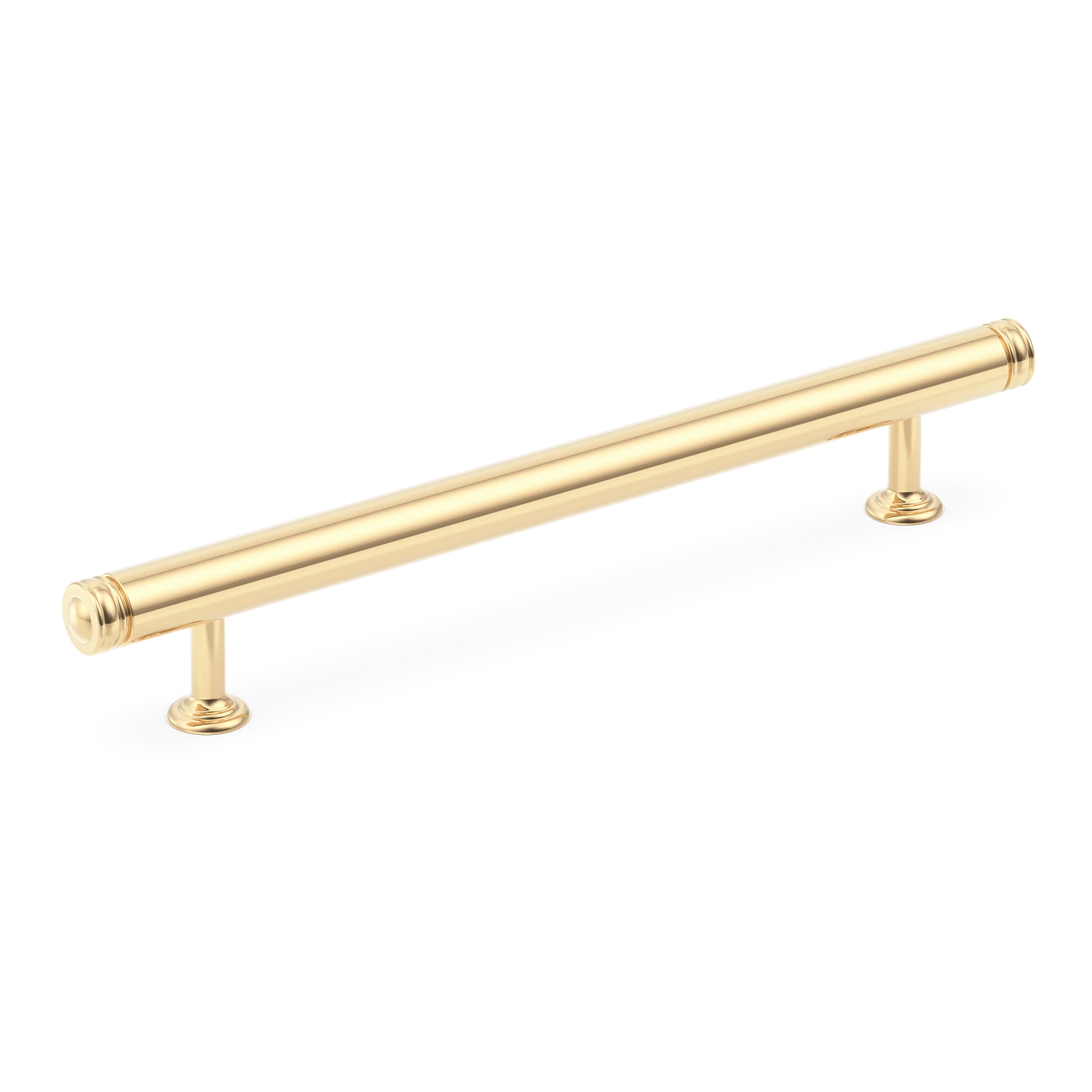 Armac Martin Sutton Cabinet Handle in 96mm / Polished Brass Unlacquered