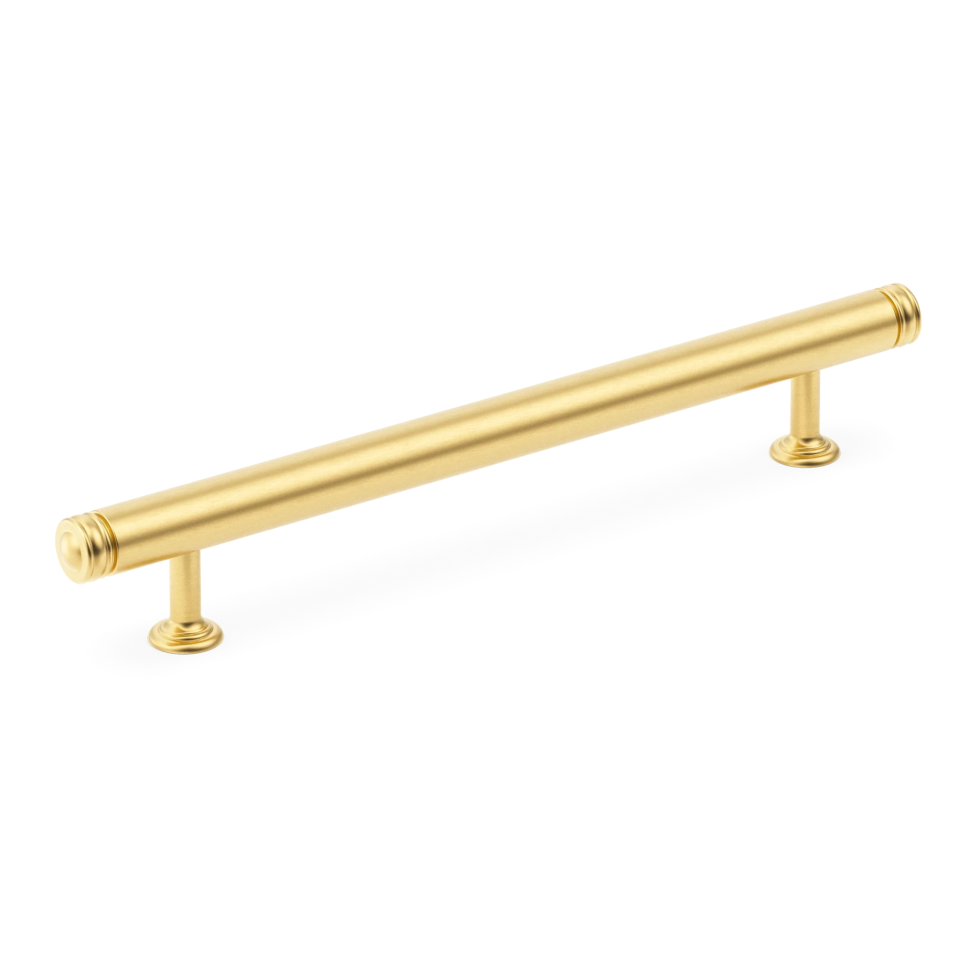 Armac Martin Sutton Cabinet Handle in 96mm / Satin Brass Lacquered