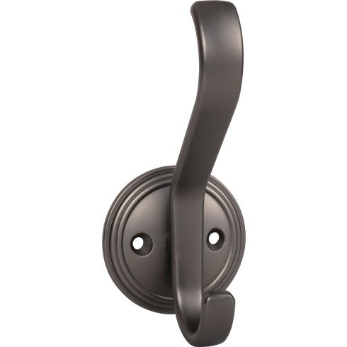 Top Knobs Reeded Hook 4 11/16" in Ash Gray