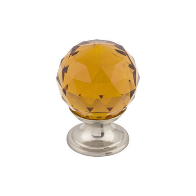 Top Knobs Wine Crystal Knob 1 1/8" in Brushed Satin Nickel
