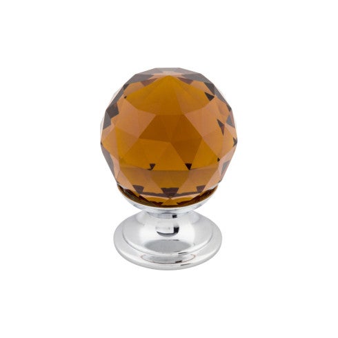 Top Knobs Wine Crystal Knob 1 1/8" in Polished Chrome