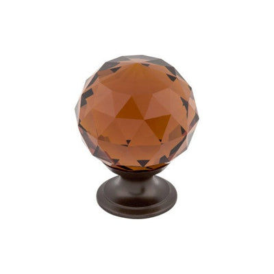 Top Knobs Wine Crystal Knob 1 3/8" in Oil Rubbed Bronze