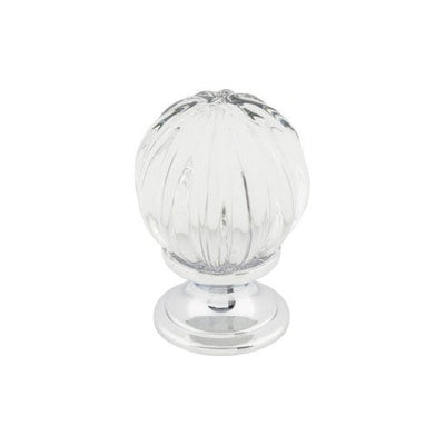 Top Knobs Clear Melon Crystal Knob 1 1/8" in Polished Chrome