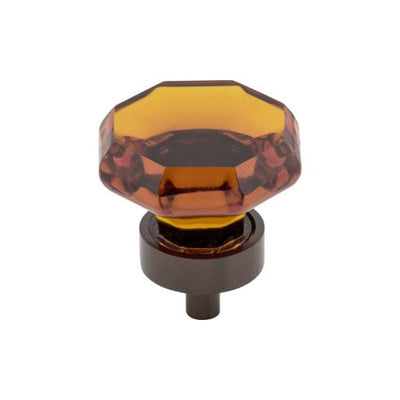 Top Knobs Wine Octagon Crystal Knob 1 3/8" in Oil Rubbed Bronze