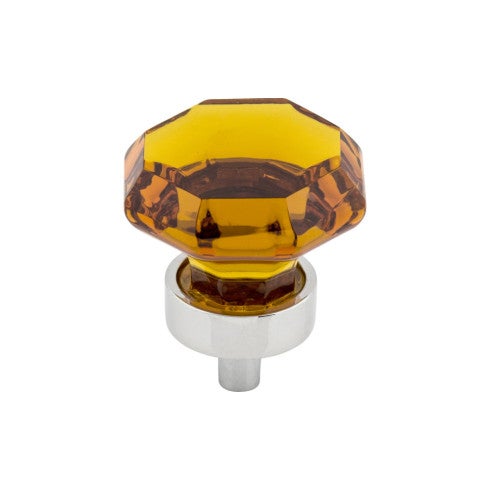 Top Knobs Wine Octagon Crystal Knob 1 3/8" in Polished Chrome