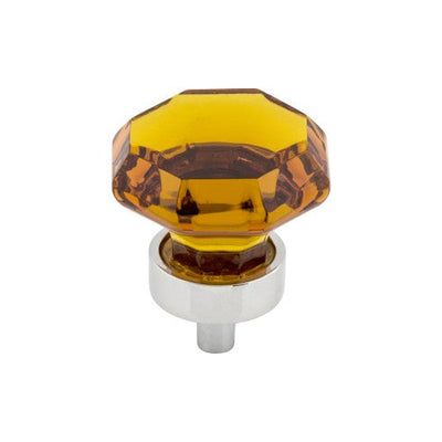 Top Knobs Wine Octagon Crystal Knob 1 3/8" in Polished Chrome
