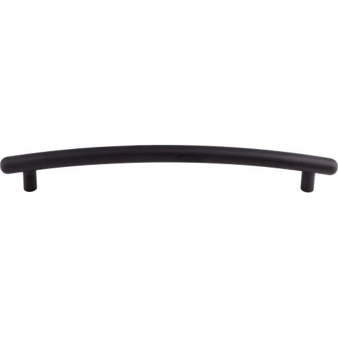 Top Knobs Curved Bar Pull 12" c-c Appliance Pull in Flat Black