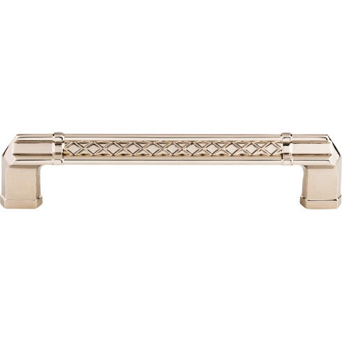 Top Knobs Tower Bridge Pull 5" c-c in Polished Nickel
