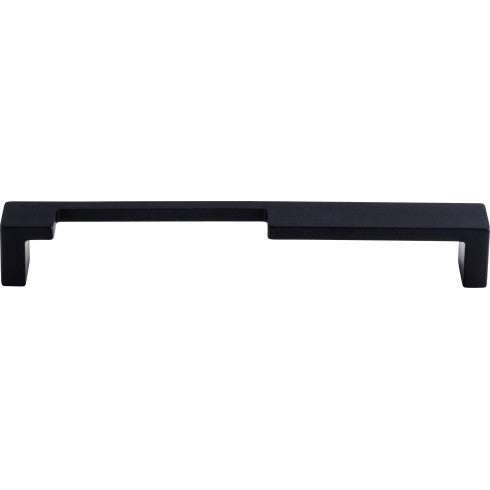 Top Knobs Modern Metro Notch Pull A 7" c-c in Flat Black