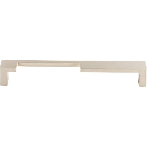 Top Knobs Modern Metro Notch Pull A 7" c-c in Brushed Satin Nickel