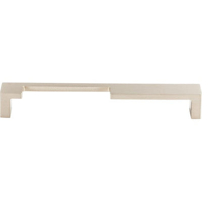 Top Knobs Modern Metro Notch Pull A 7" c-c in Brushed Satin Nickel