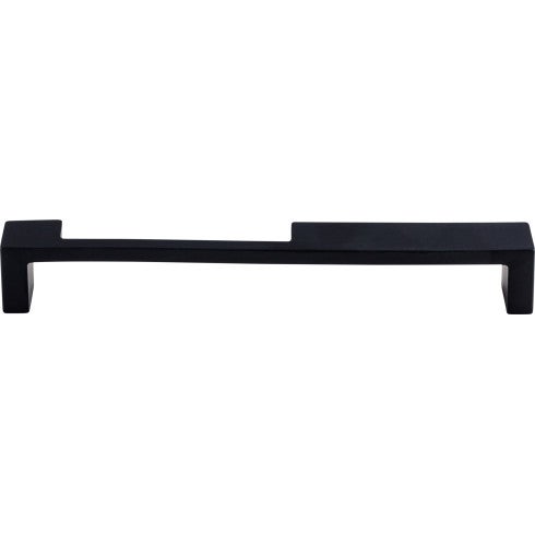 Top Knobs Modern Metro Notch Pull B 7" c-c in Flat Black