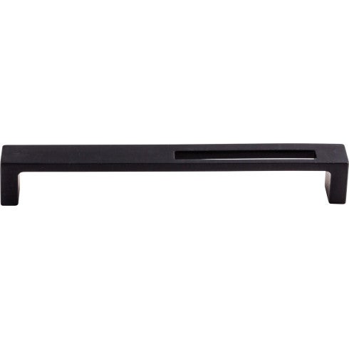 Top Knobs Modern Metro Slot Pull 7" c-c in Flat Black