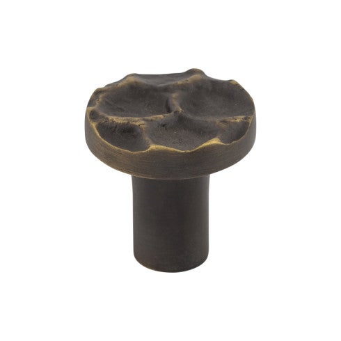 Top Knobs Cobblestone Round Knob 1 1/8" in Brass Antique