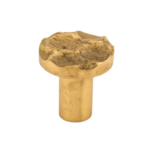 Top Knobs Cobblestone Round Knob 1 1/8" in Polished Brass