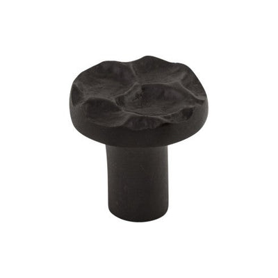 Top Knobs Cobblestone Round Knob 1 1/8" in Coal Black
