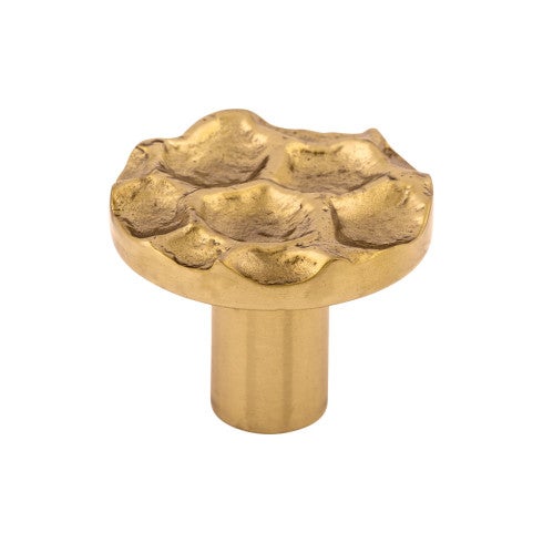 Top Knobs Cobblestone Round Knob 1 3/8" in Polished Brass