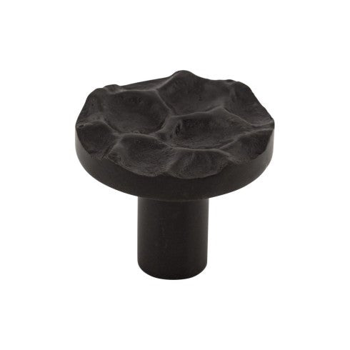 Top Knobs Cobblestone Round Knob 1 3/8" in Coal Black